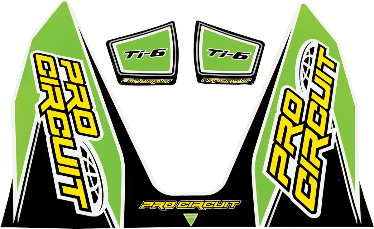 Pro Circuit Ti-6 Decal - Green Dc22ti6-Grn For Ti-6 Exhaust System 1