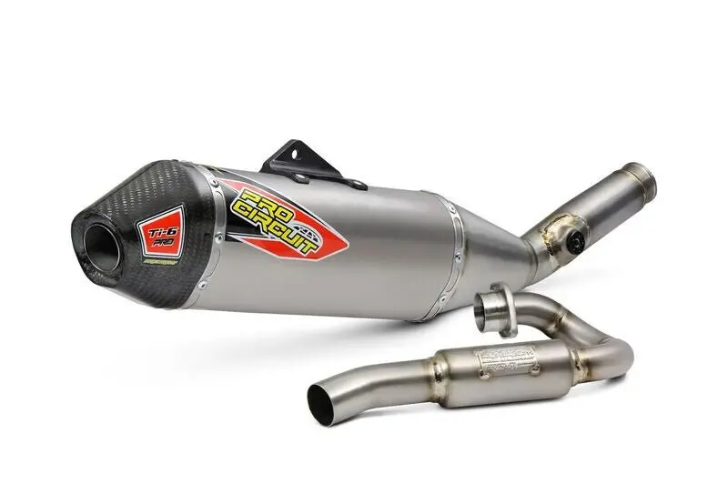 Pro Circuit Ti-6 Pro Titanium Exhaust System W/Carbon Fiber End-Cap - 0352245Fp - 2023 Husqvarna Fc 450 / 2022 Fc 450 Rockstar Edition 1