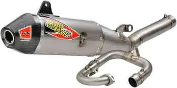 Pro Circuit Ti-6 Titanium Exhaust System W/Carbon Fiber End-Cap - 0332345F - 2023-2024 Yamaha Yz450f 1