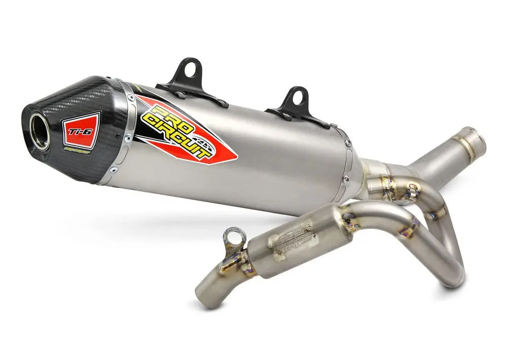 Pro Circuit Ti-6 Titanium Exhaust System W/Carbon Fiber End-Cap - 0351725F - 2017-2018 Ktm 250 Sx-F, 250 Xc-F 1