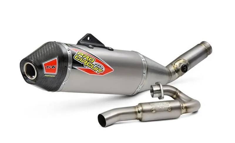 Pro Circuit Ti-6 Titanium Exhaust System W/Carbon Fiber End-Cap - 0352245F - 2023 Ktm 450 Sx-F, 450 Xc-F / 2022 450 Sx-F Factory Edition 1