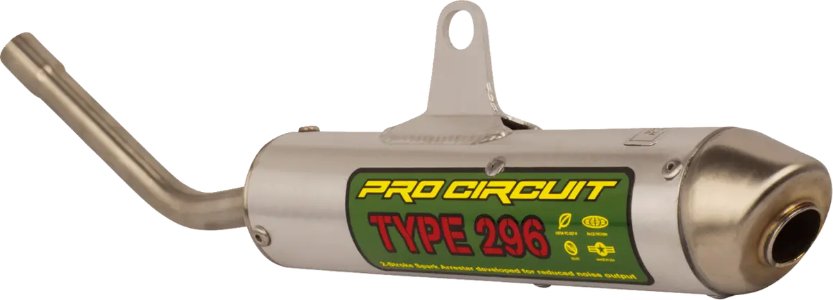 Pro Circuit Type 296 S/A Silencer - Ktm 85 - Part #1352585 - Aluminum And Stainless Steel - Fits Ktm 85 Models 1