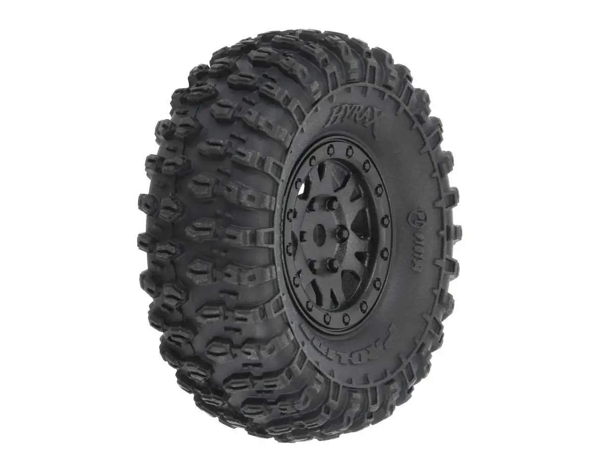 Pro-Line Axial Scx24 1.0" Hyrax Pre-Mounted Tires W/Black Impulse Wheel (4) 1