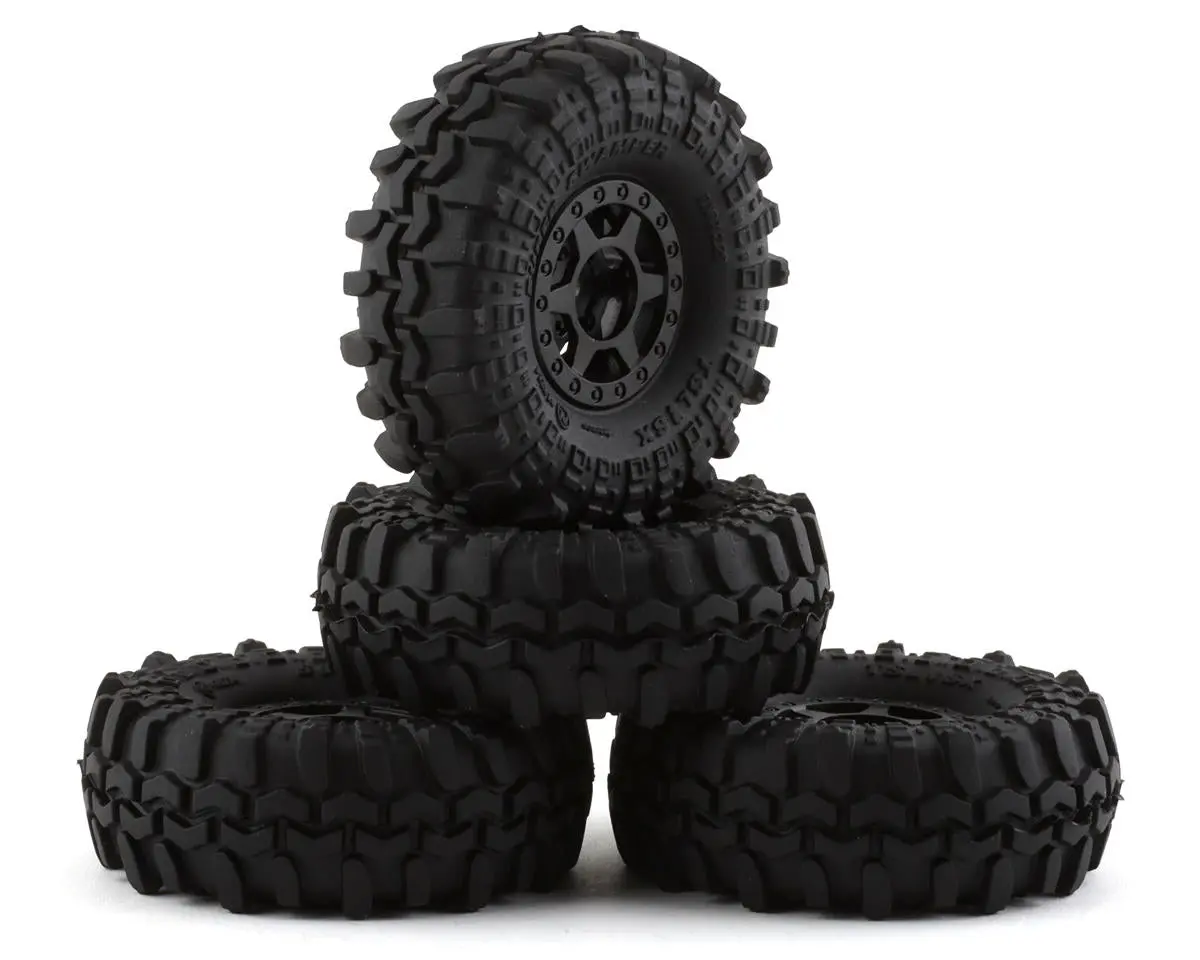 Pro-Line 1/24 Interco Super Swamper Tsl Sx 1.0" Pre-Mounted Tires (4) (Black) W/Holcomb Wheels (Medium) 1