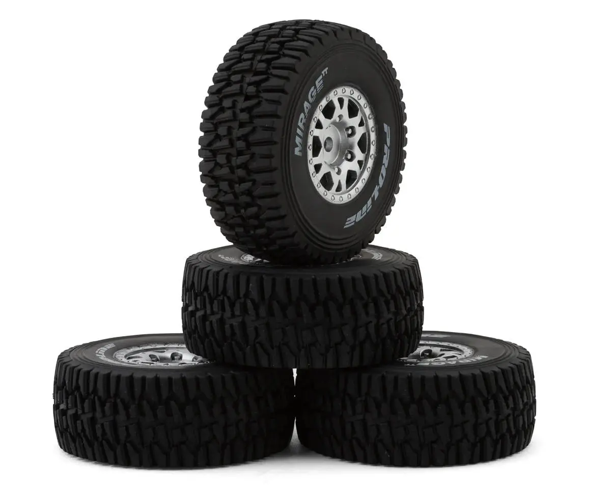 Pro-Line Mojave Grom Mirage Tt Pre-Mounted Tires (Silver) (4) (Medium) W/12Mm Hex 1