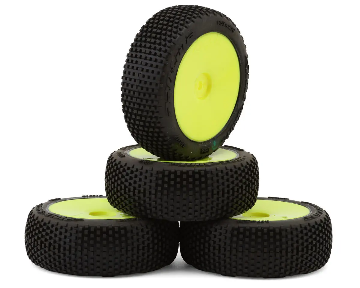 Pro-Line Hole Shot 3.0 1.9" Pre-Mounted Buggy Tire (Yellow) (4) (M3) (Typhon Grom) W/Velocity Wheel 1