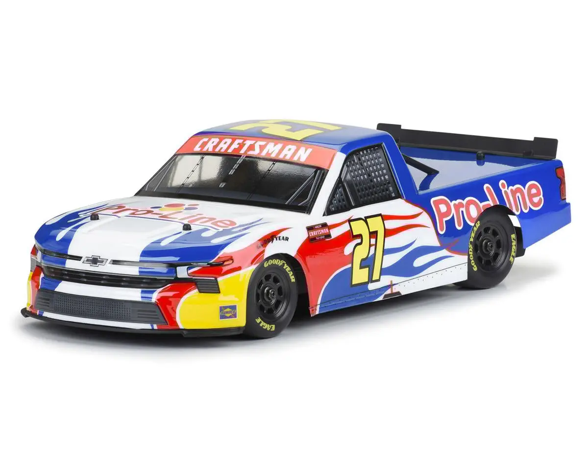Pro-Line Losi Nascar 1/12 2024 Chevy Silverado Truck Pre-Trimmed Body (Clear) 1