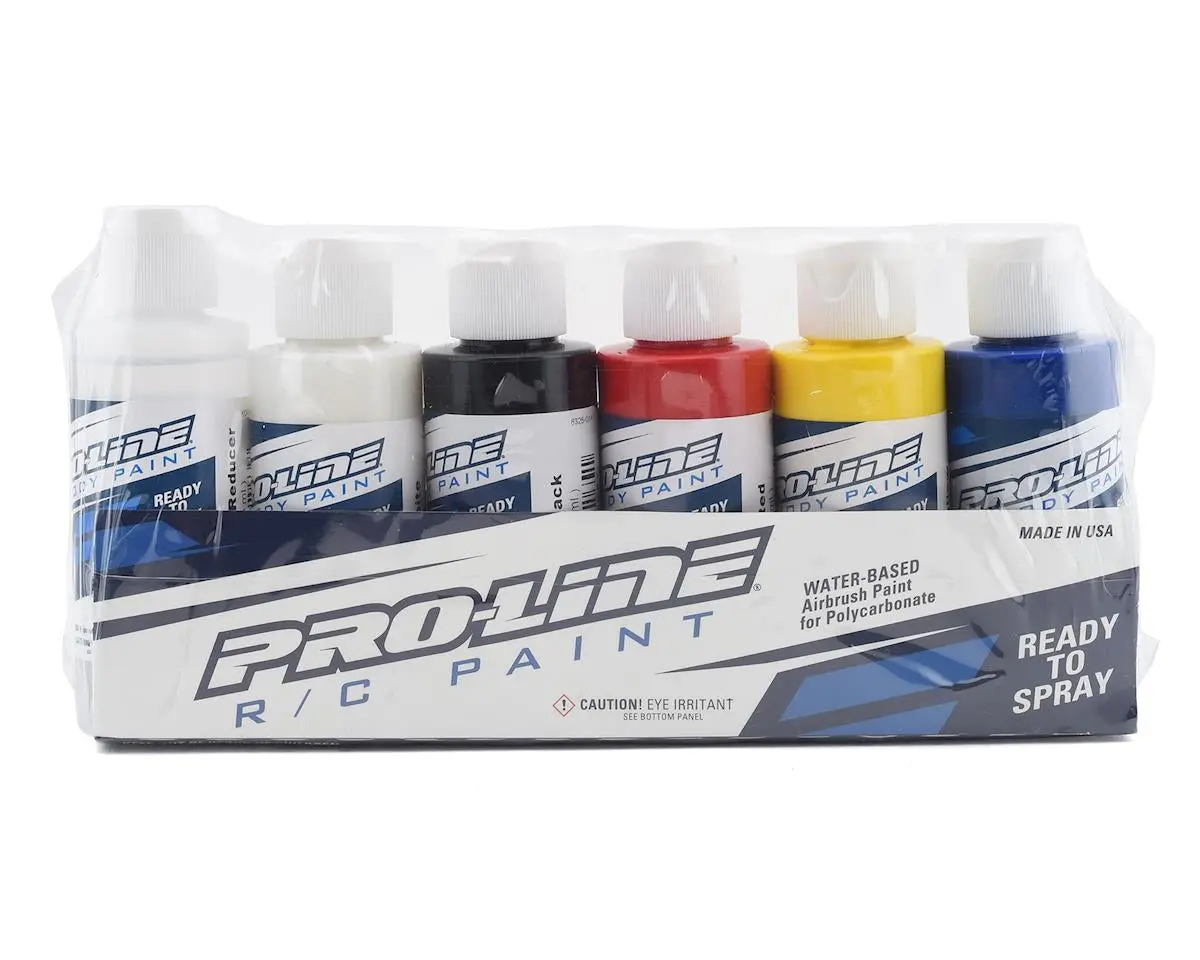 Pro-Line Rc Body Airbrush Paint Primary Color Set (6) 1