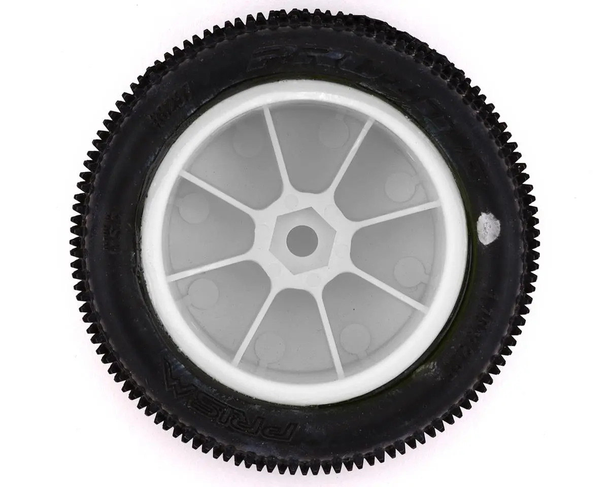 Pro-Line Mini-B Rear Pre-Mounted Prism Carpet Tire (White) (2) (Z3) 2