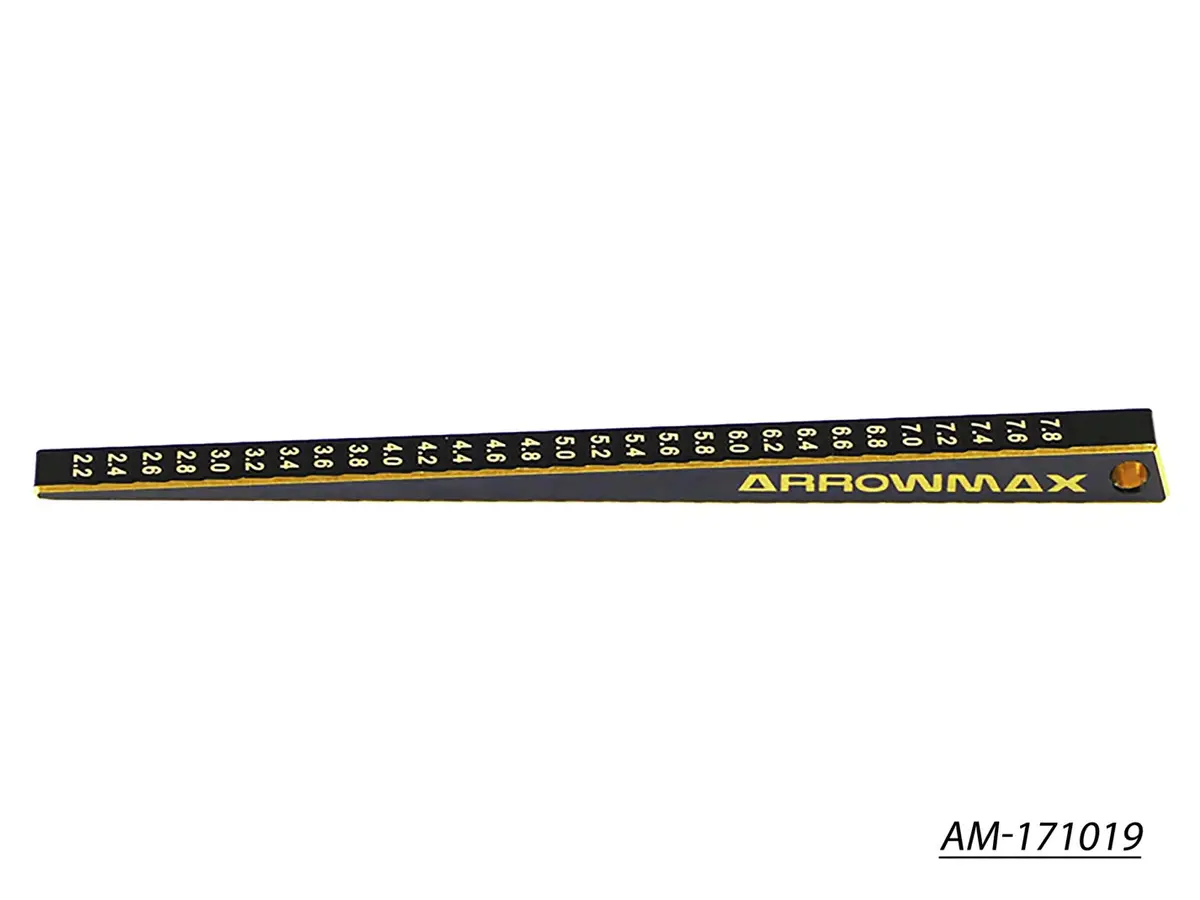 Arrowmax Ultra-Fine Chassis Ride Height Gauge 2-8Mm (0.1Mm) Black Golden 1