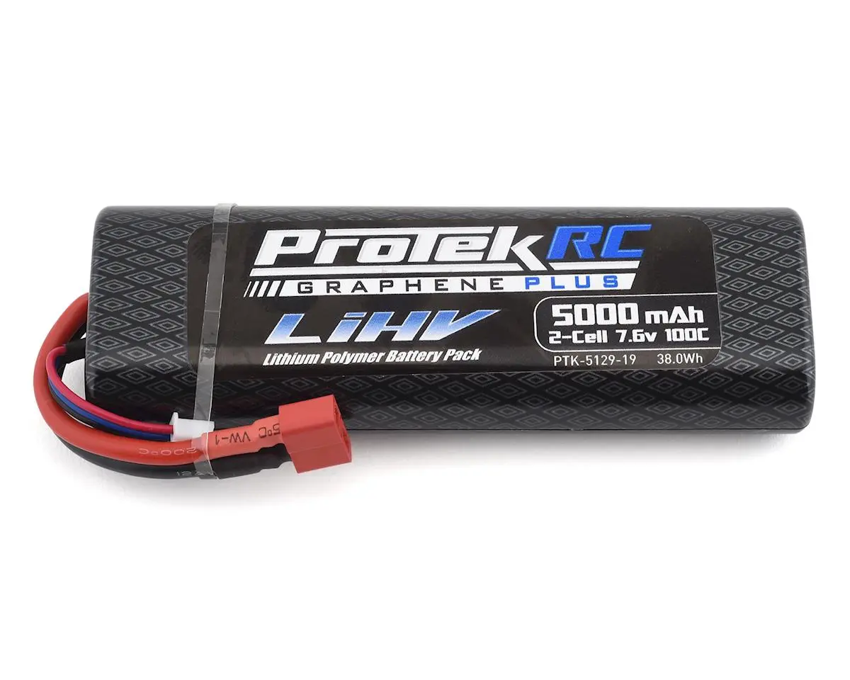 Protek Rc 2S 100C Si-Graphene + Hv Lipo Stick Pack Tcs Battery (7.6V/5000Mah) W/T-Style Connector (Roar Approved) - Ptk-5129-19 1