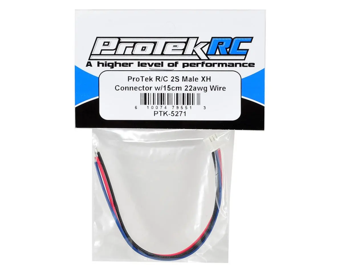 Protek Rc 2S Male Xh Balance Connector W/15Cm 22Awg Wire 2