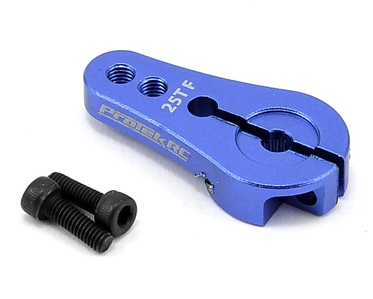 Protek Rc 4Mm Aluminum Short Clamping Servo Horn (Blue) (25T) - Ptk-7808 1