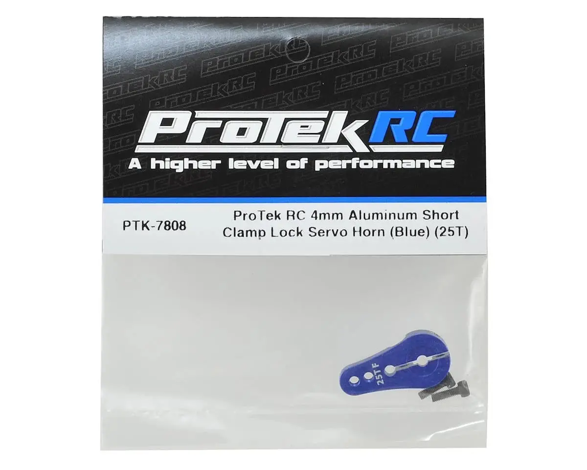 Protek Rc 4Mm Aluminum Short Clamping Servo Horn (Blue) (25T) - Ptk-7808 2