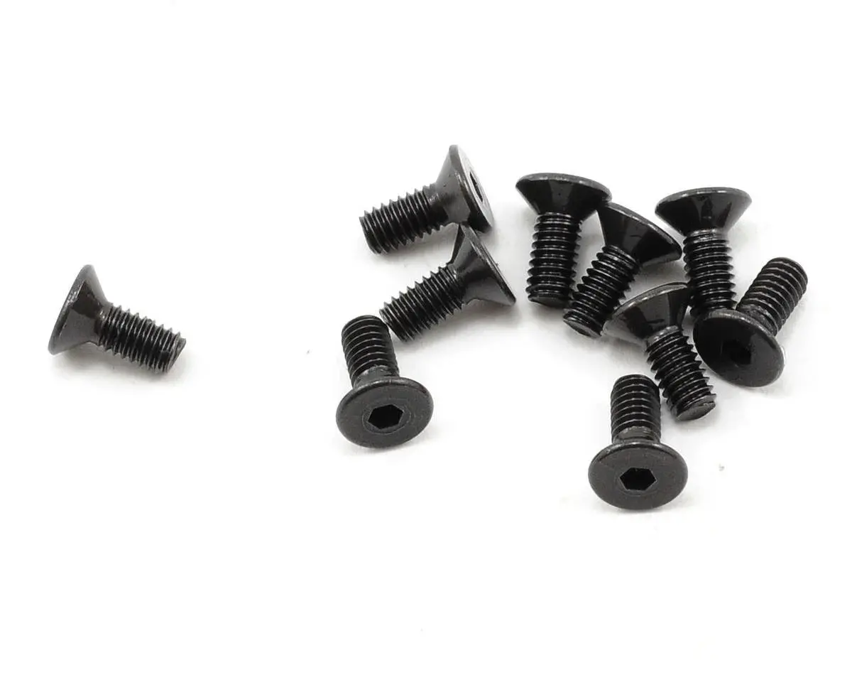 Protek Rc 2.5X6mm "High Strength" Flat Head Screws (10) - Ptk-H-2101 1
