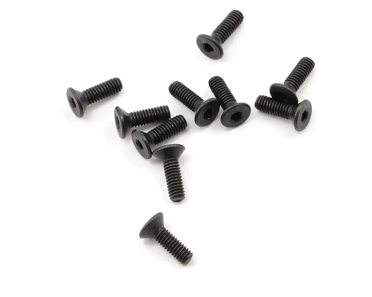 Protek Rc 2.5X8mm "High Strength" Flat Head Screws (10) - Ptk-H-2102 1