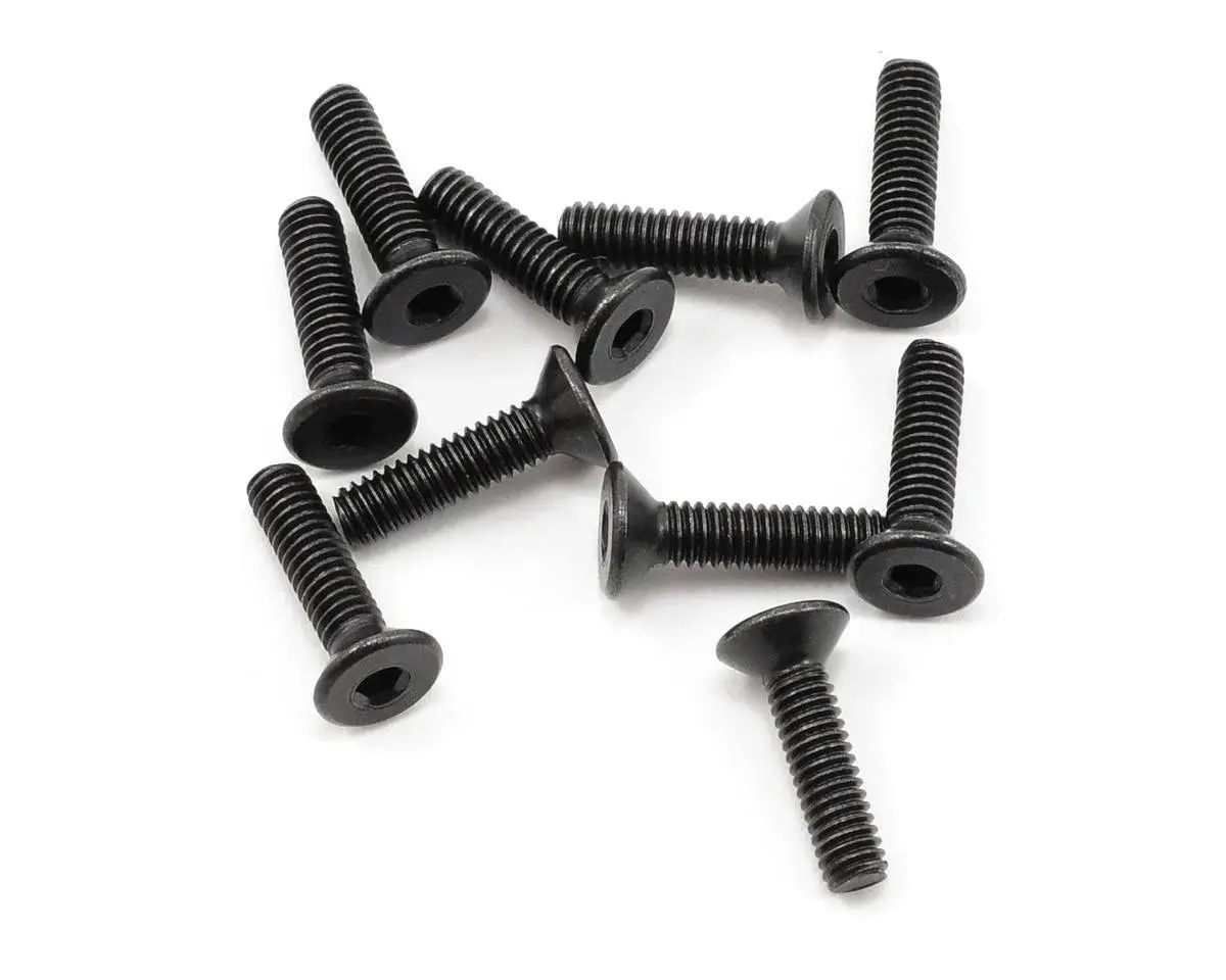 Protek Rc 2.5X10mm "High Strength" Flat Head Screws (10) - Ptk-H-2103 1