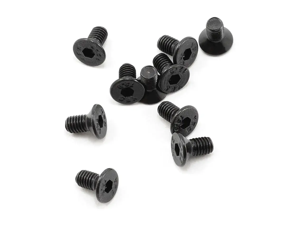 Protek Rc 3X6mm "High Strength" Flat Head Screws (10) - Ptk-H-2201 1