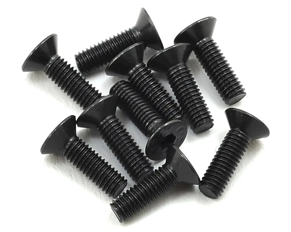 Protek Rc 3X10mm "High Strength" Flat Head Screws (10) - Ptk-H-2203 1