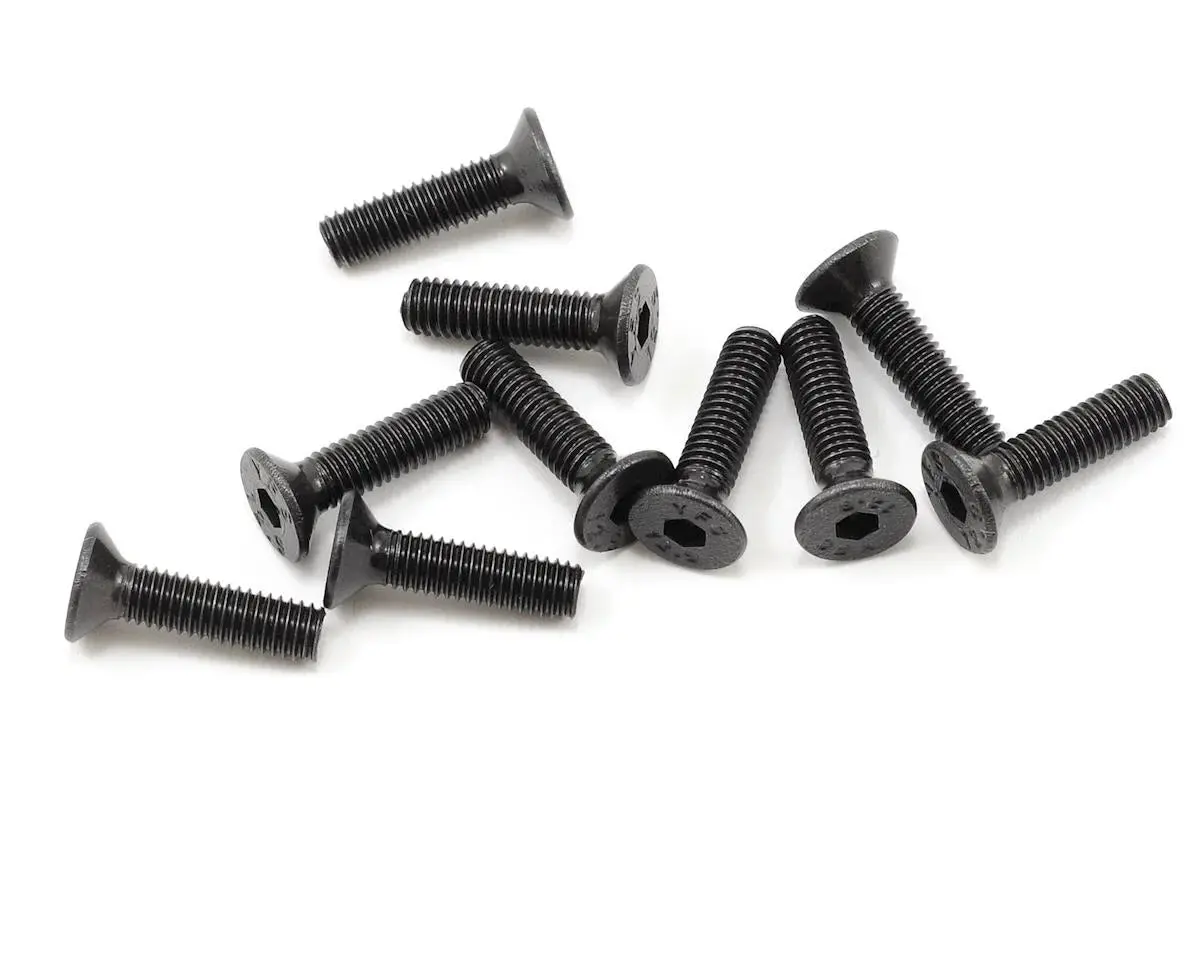 Protek Rc 3X12mm "High Strength" Flat Head Screws (10) - Ptk-H-2204 1