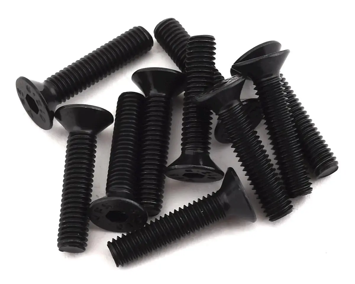 Protek Rc 3X14mm "High Strength" Flat Head Screws (10) - Ptk-H-2205 1