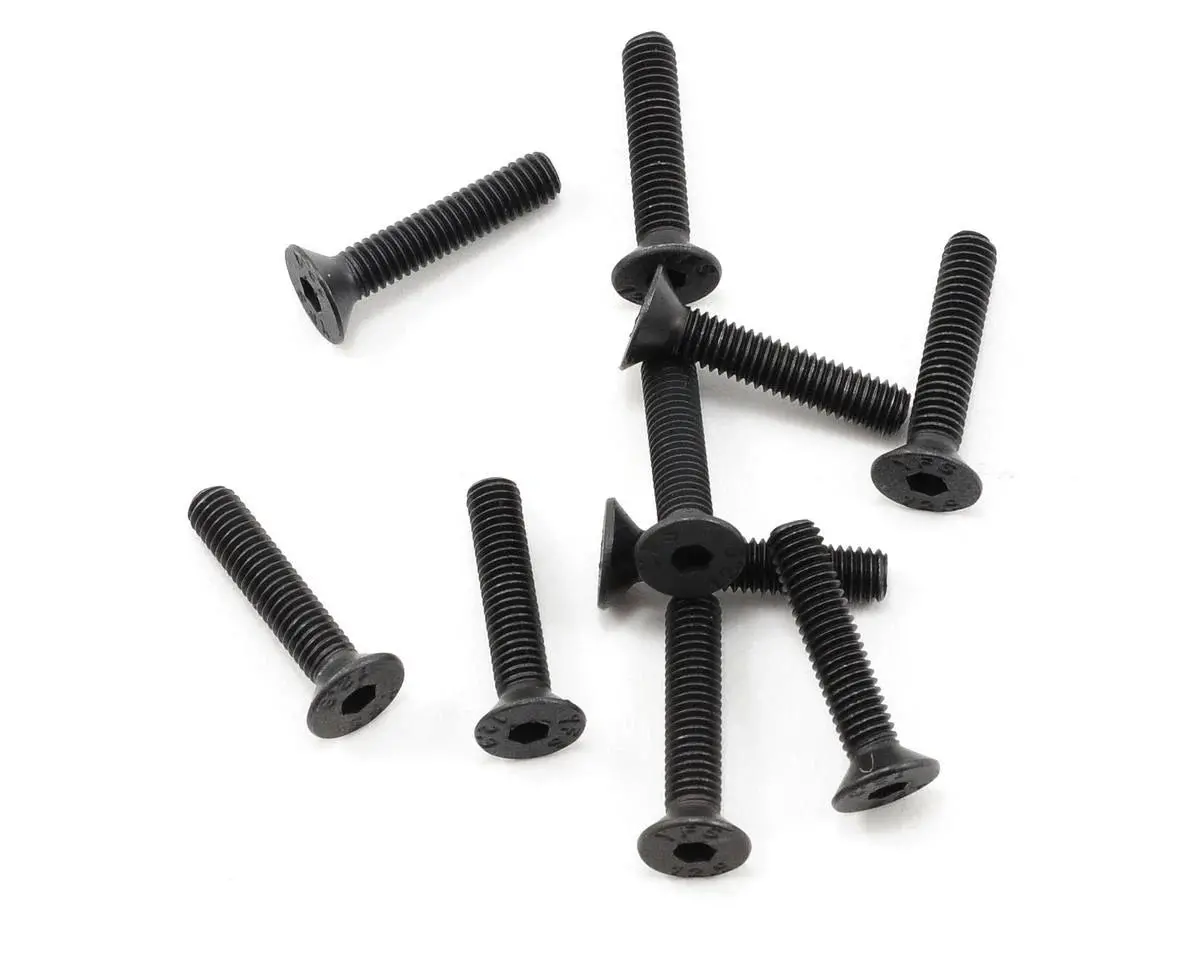 Protek Rc 3X15mm "High Strength" Flat Head Screws (10) - Ptk-H-2206 1