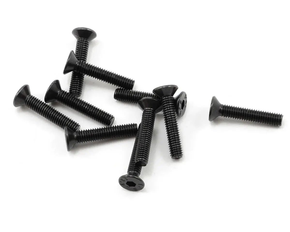 Protek Rc 3X16mm "High Strength" Flat Head Screws (10) - Ptk-H-2207 1