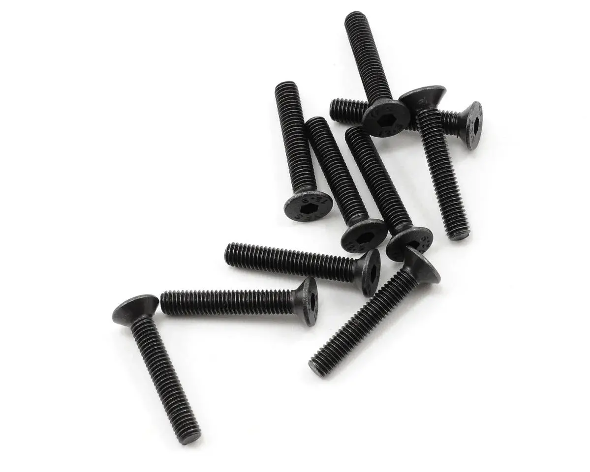 Protek Rc 3X18mm "High Strength" Flat Head Screws (10) - Ptk-H-2208 1