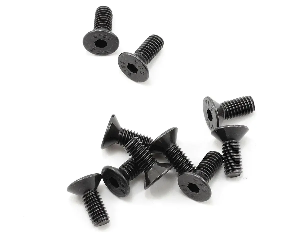 Protek Rc 4X10mm "High Strength" Flat Head Screws (10) - Ptk-H-2302 1
