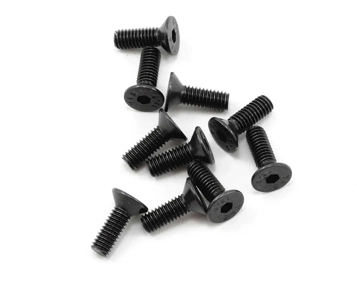 Protek Rc 4X12mm "High Strength" Flat Head Screws (10) - Ptk-H-2303 1