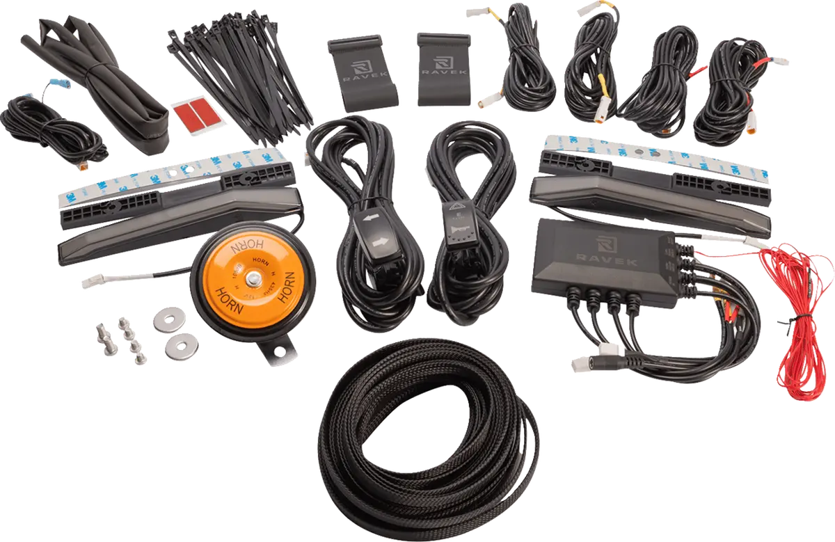 Ravek 67-100 Turn Signal Kit Fits 2015-2024 Kawasaki Mule Pro Fx/Fxt/Fxr/Dx 1