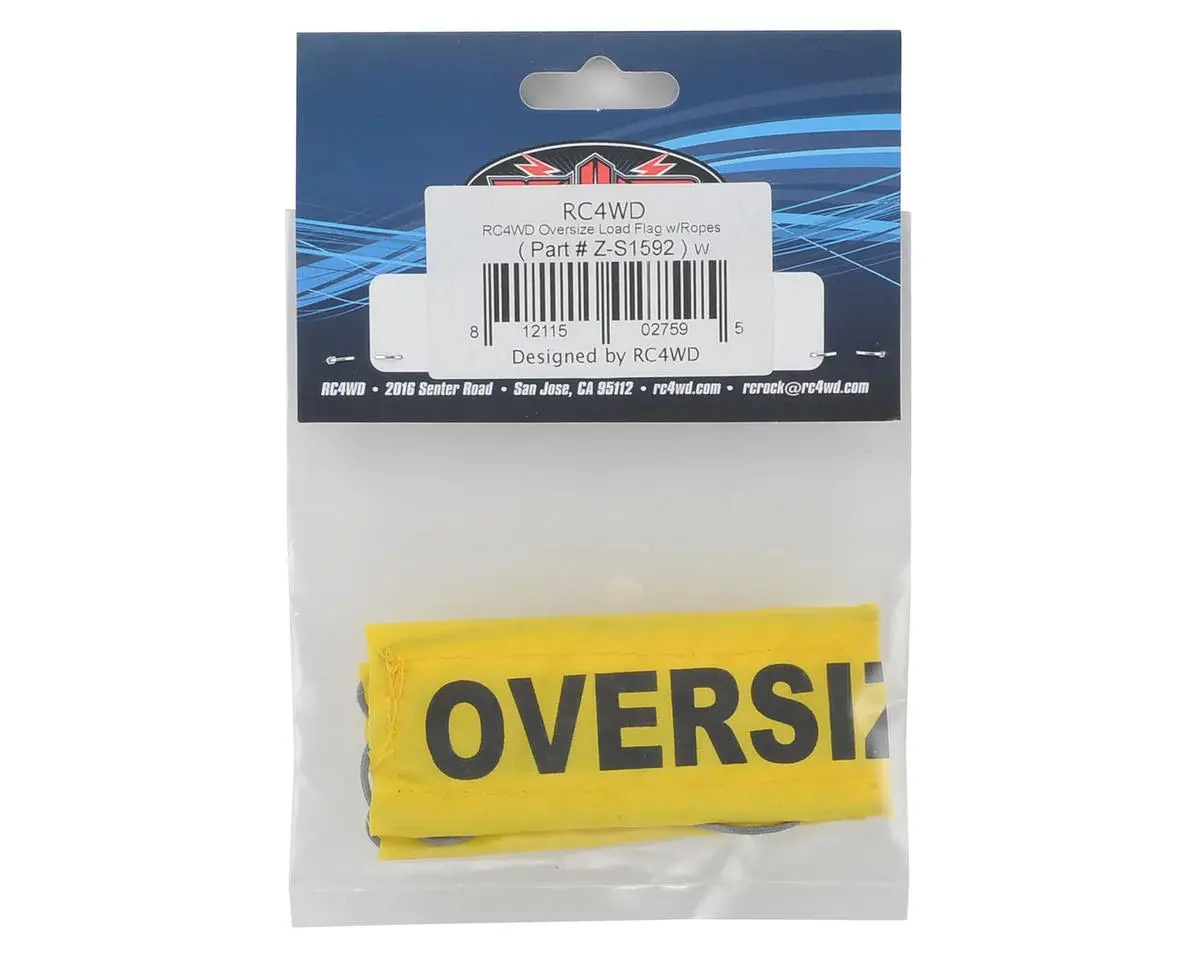 Rc4wd Oversize Load Flag W/Ropes 2