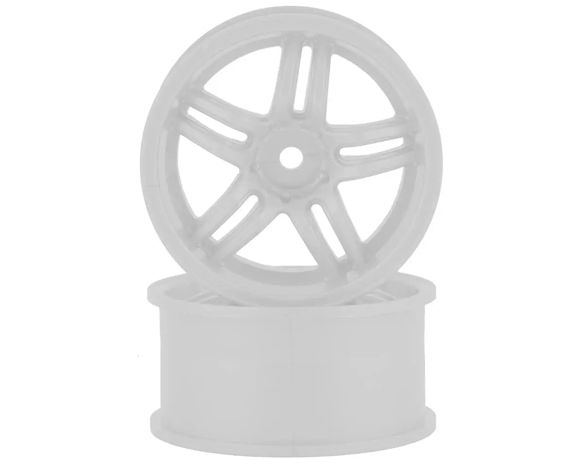 Rc Art Evolve 33-R 5-Split Spoke Drift Wheels (White) (2) (6Mm Offset) W/12Mm Hex - Rca-Art-4506Wh 1