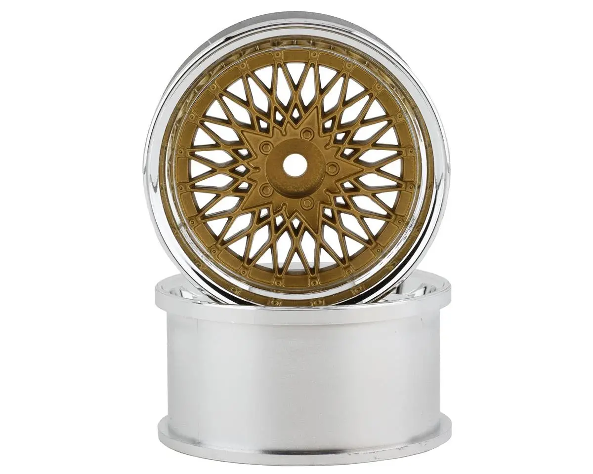 Rc Art Ssr Formula Mesh 19 Drift Wheels (Gold) (2) (6Mm Offset) W/12Mm Hex 1