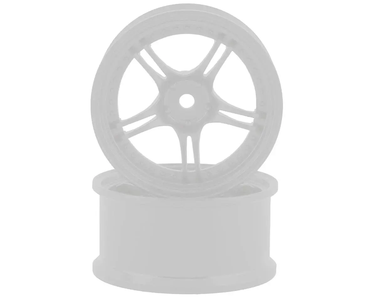 Rc Art Ssr Professor Spx 5-Split Spoke Drift Wheels (White) (2) (6Mm Offset) W/12Mm Hex - Rca-Art-Ww-0106Wh 1