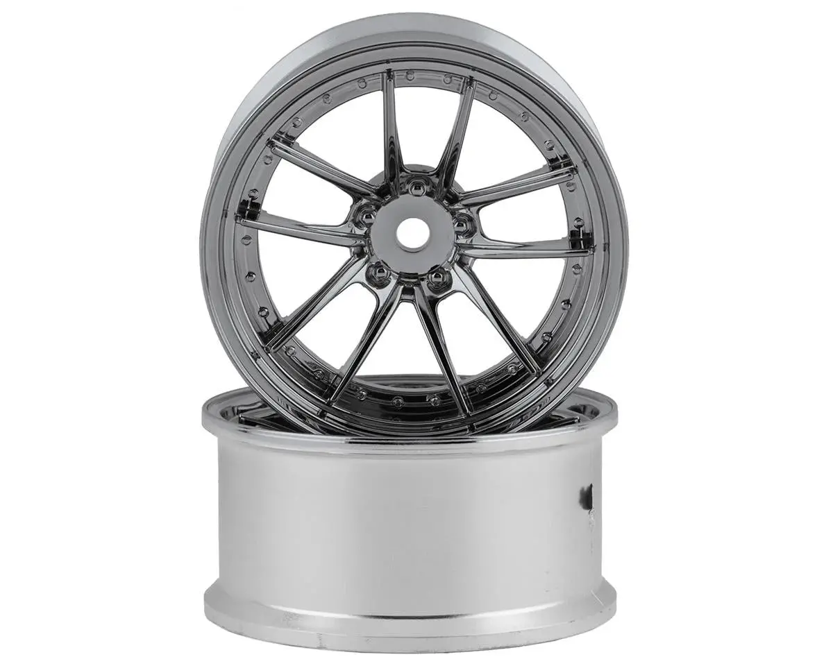 Rc Art Ssr Reiner Type 10S 5-Split Spoke Drift Wheels (Black Chrome) (2) (6Mm Offset) W/12Mm Hex -  Rca-Art-Ww-0306Bc 1