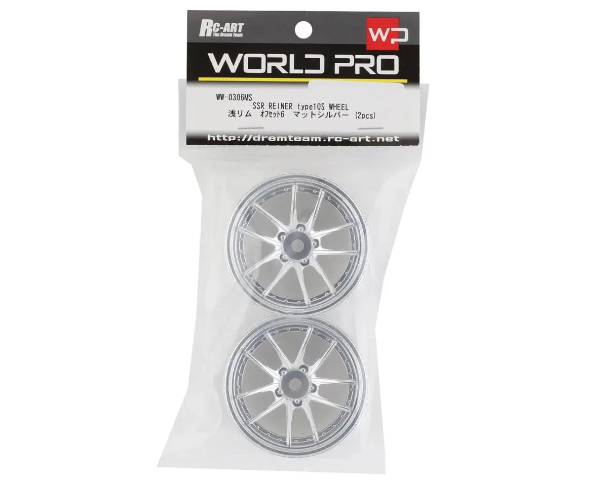Rc Art Ssr Reiner Type 10S 5-Split Spoke Drift Wheels (Matte Silver) (2) (6Mm Offset) W/12Mm Hex - Rca-Art-Ww-0306Ms 2