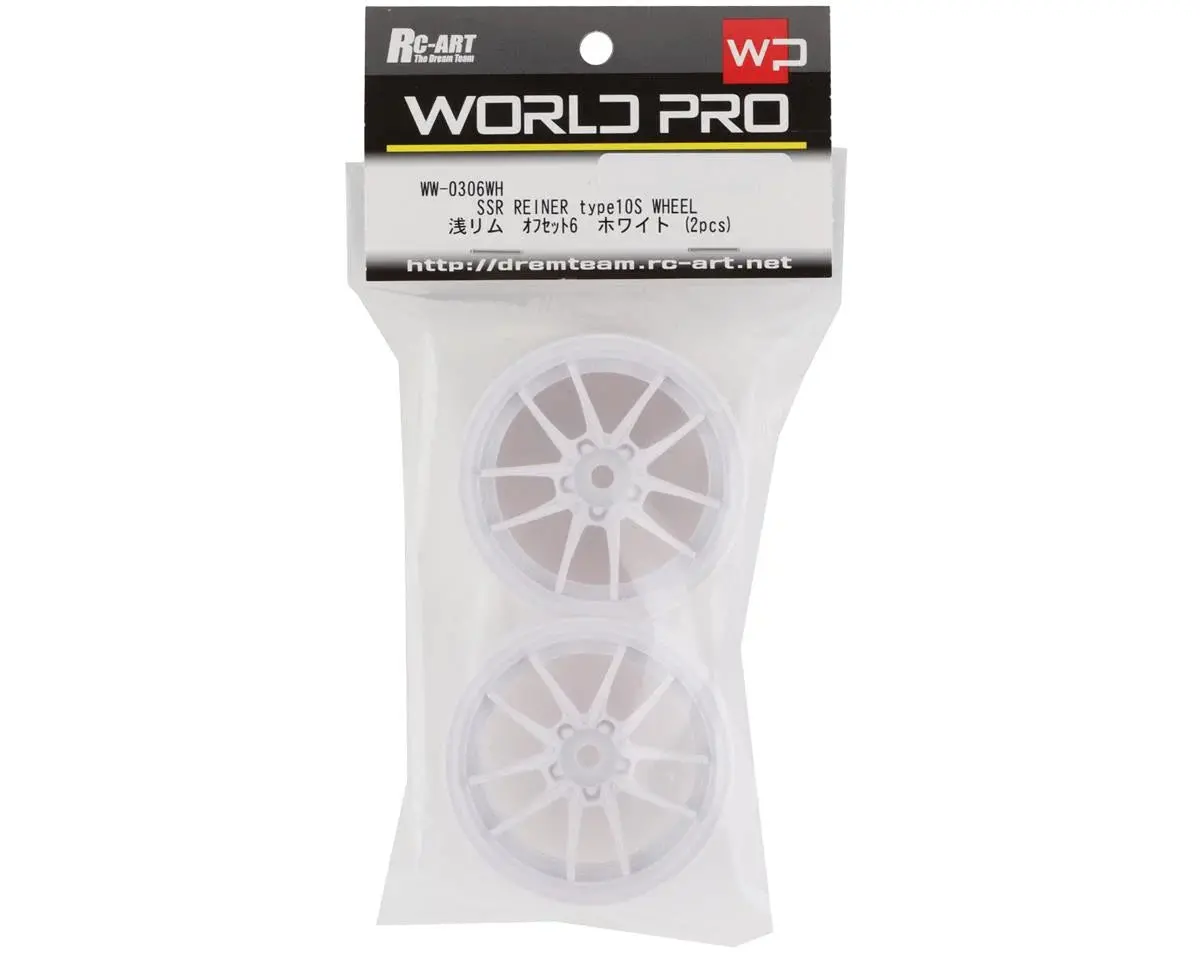 Rc Art Ssr Reiner Type 10S 5-Split Spoke Drift Wheels (White) (2) (6Mm Offset) W/12Mm Hex - Rca-Art-Ww-0306Wh 2
