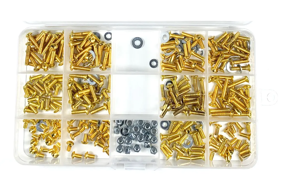 Racers Edge High Stainless Steel Screw Assortment Box For 1/10 Rc Car (330 Pcs) 1