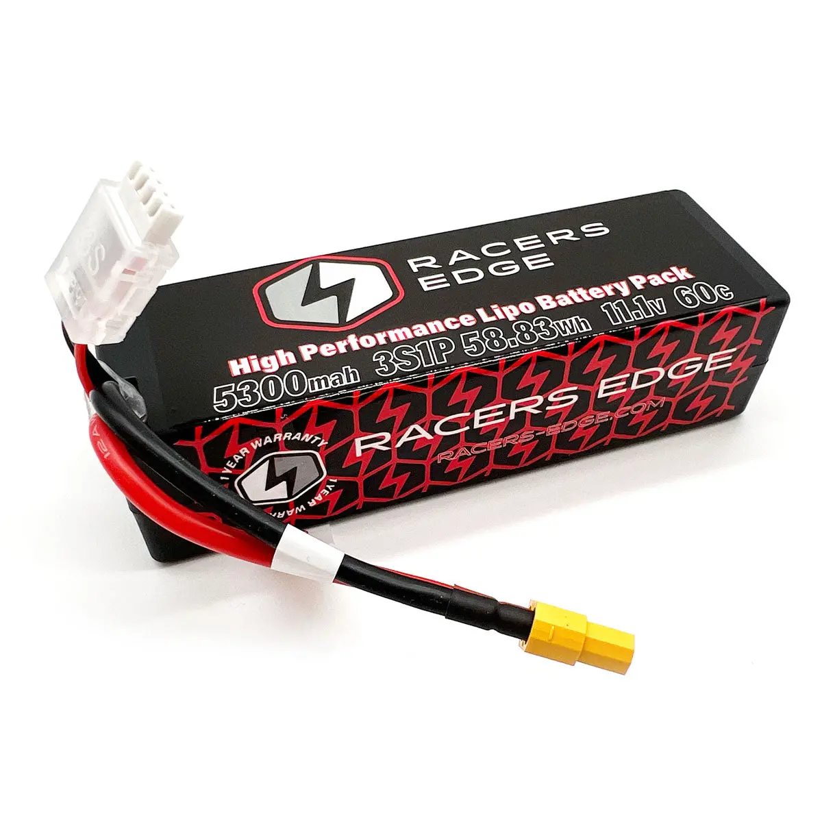 Racers Edge 5300Mah 3S 11.1V 60C Hard Case Lipo Battery With Xt60 Connector 1