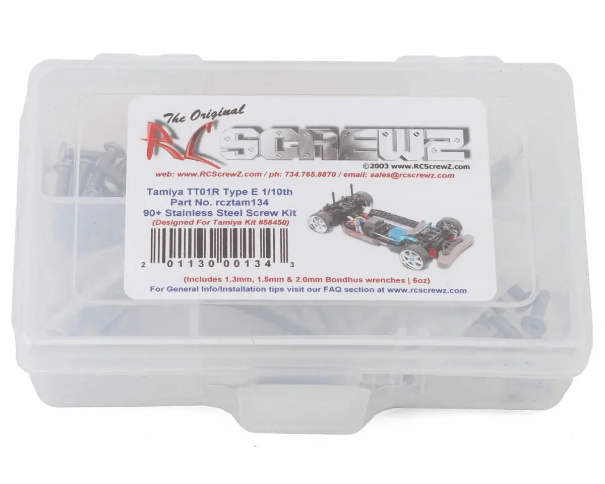 Rc Screwz Tamiya Tt01 Type E Stainless Screw Kit 1