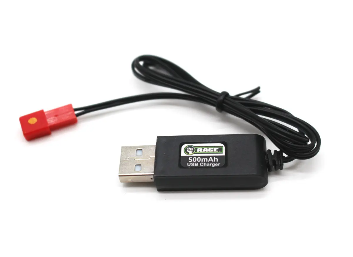 Rage Rc 500Ma 1S Usb Charger With Jst Plug 1