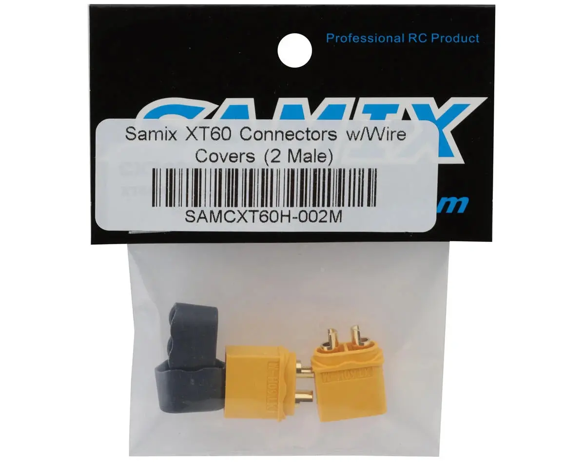 Samix Xt60 Connectors W/Wire Covers (2 Male) - Samcxt60h-002M 2
