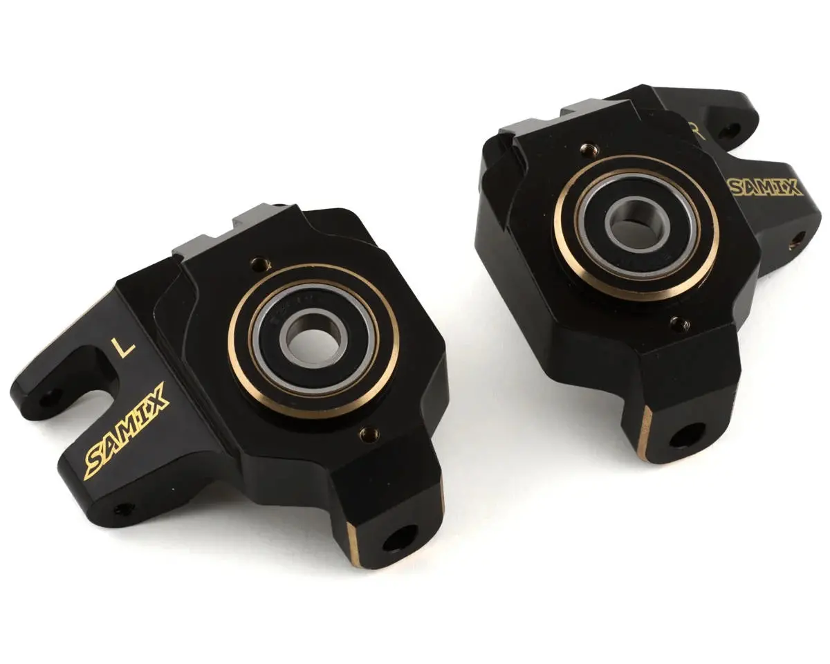 Samix Scx6 Brass Heavy Duty Steering Knuckle Set (Black) 1