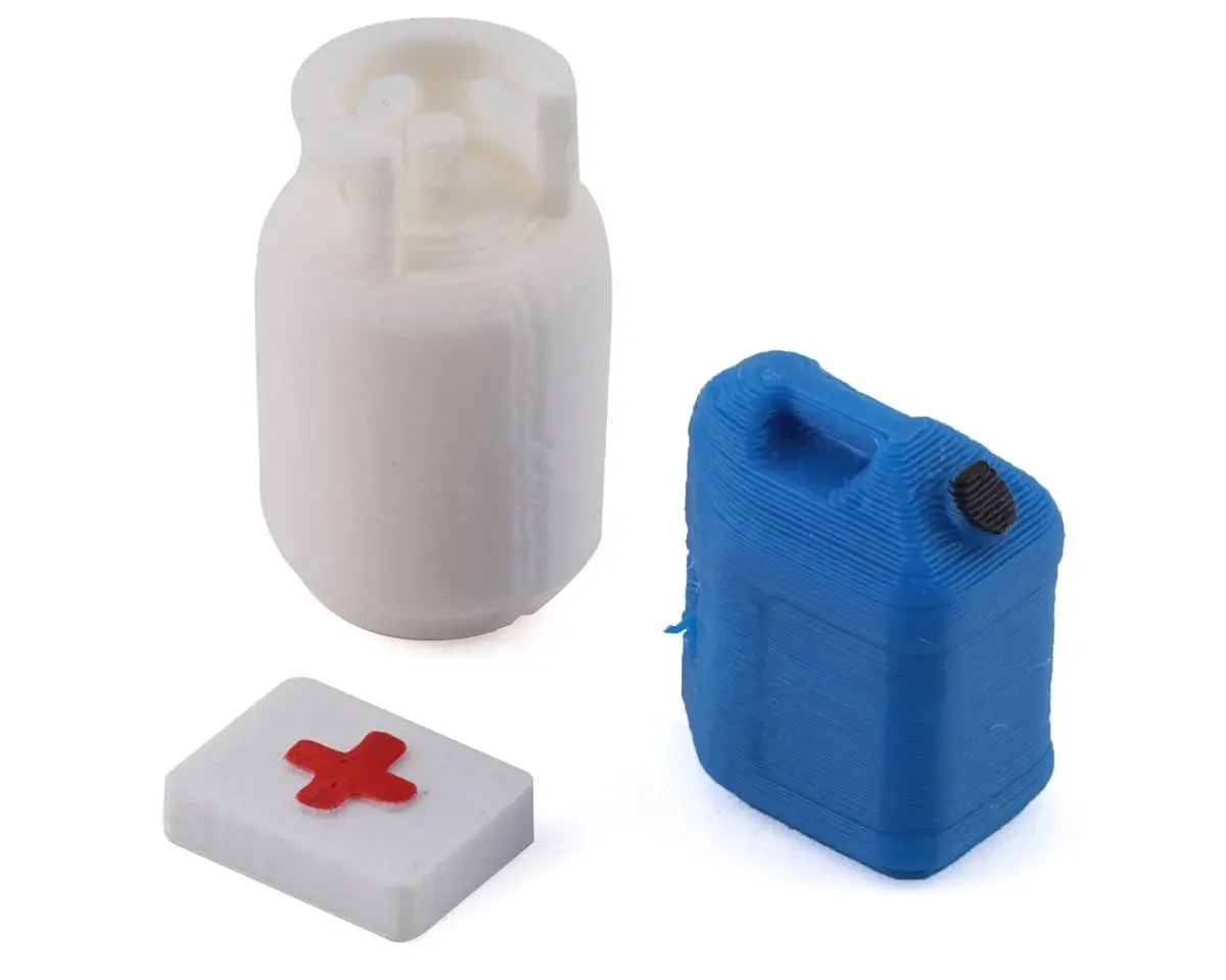 Scale By Chris 1/24 Scale Combo Pack 6 W/Blue 5Gal Jug, Propane Tank, 1St Aid - Sbcs24h 1