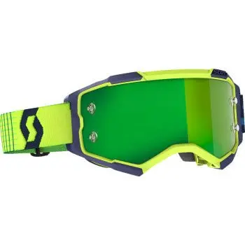 Scott Fury Motocross Goggle - 272828-1054279 - Blue/Yellow - Green Works 1