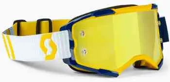 Scott Fury Motocross Goggle Yellow/Blue Yellow Chrome Works Lens 1