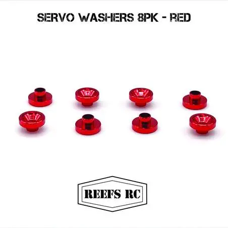 Reef's Rc - Servo Washers 8Pk - Red 1