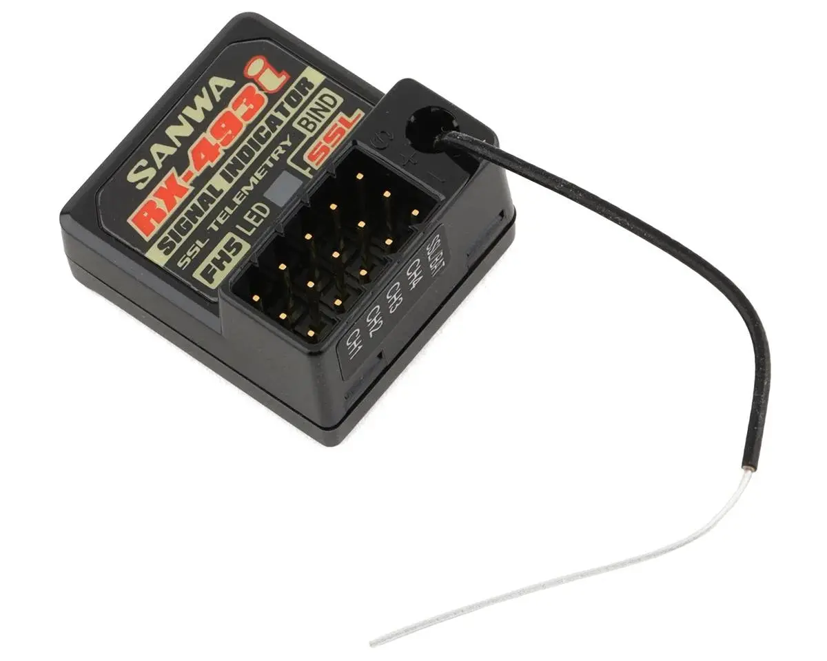 Sanwa/Airtronics Rx-493I M17/Mt-5 2.4Ghz 4-Channel Fhss-5 Telemetry Receiver - Snw107a41375a 1