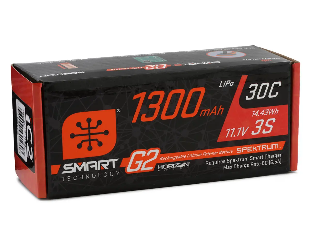 Spektrum Rc 3S Smart G2 Lipo 30C Battery Pack (11.1V/1300Mah) W/Ic2 Connector 2